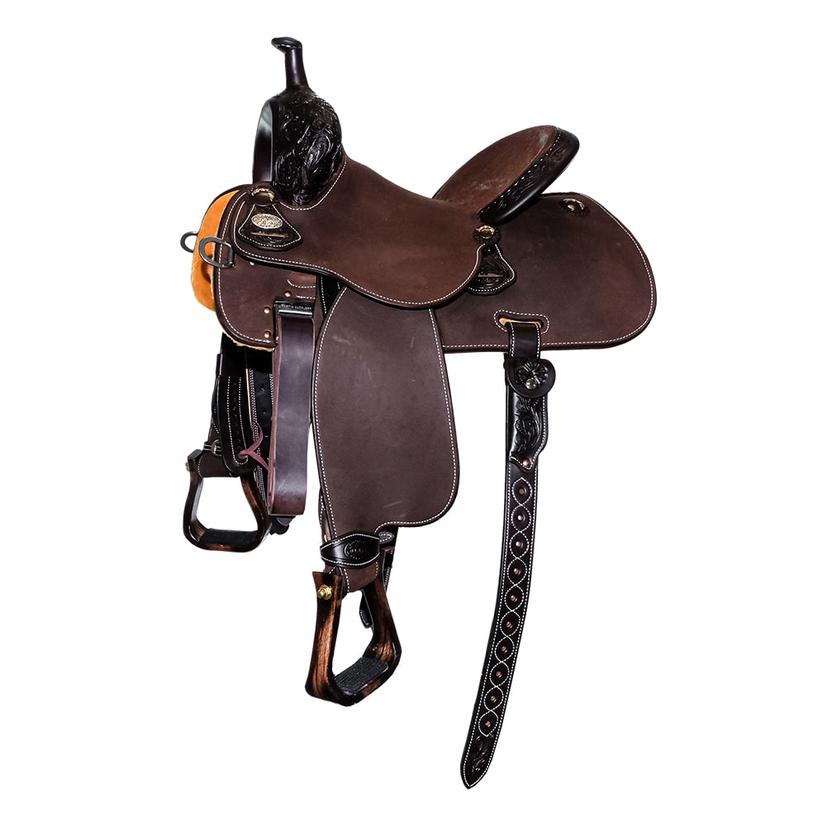 Martin 71 Stingray Chocolate Eighth Spring Flower Tool Barrel Racing Saddle