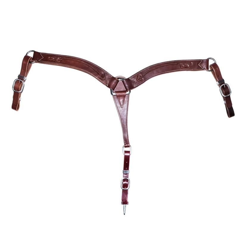 STT Saddle Shop Floral Tooled 2" Breast Collar