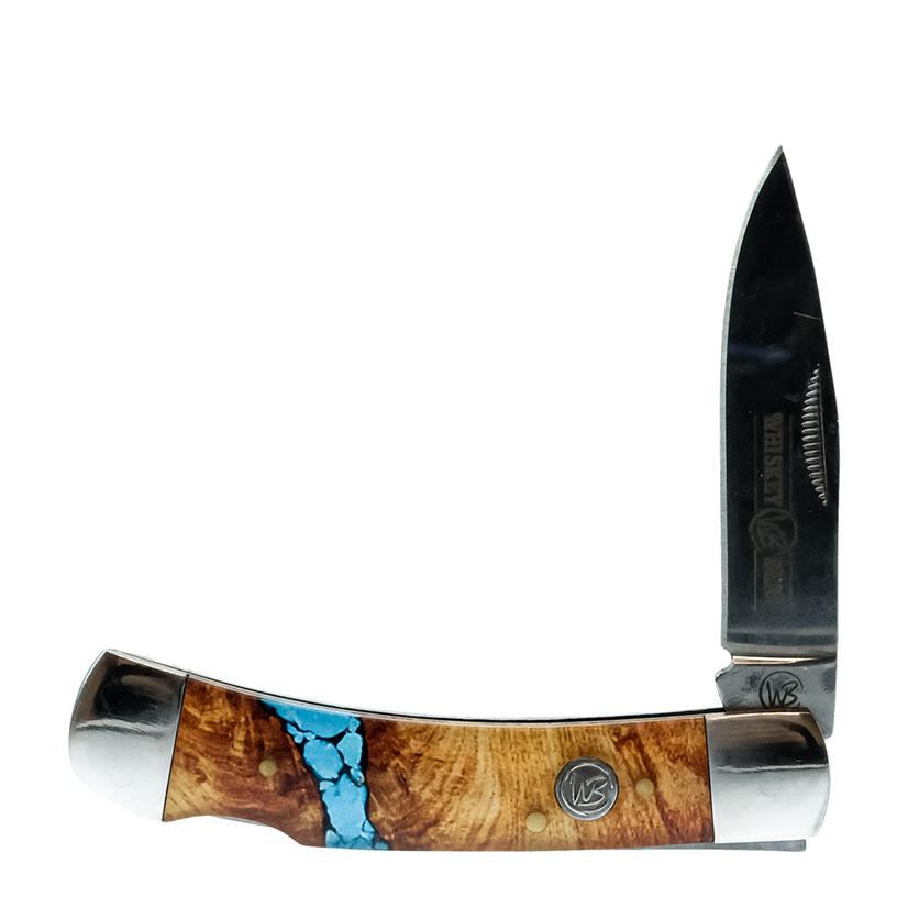 Whiskey Bent Knives Turquoise River Lock Blade