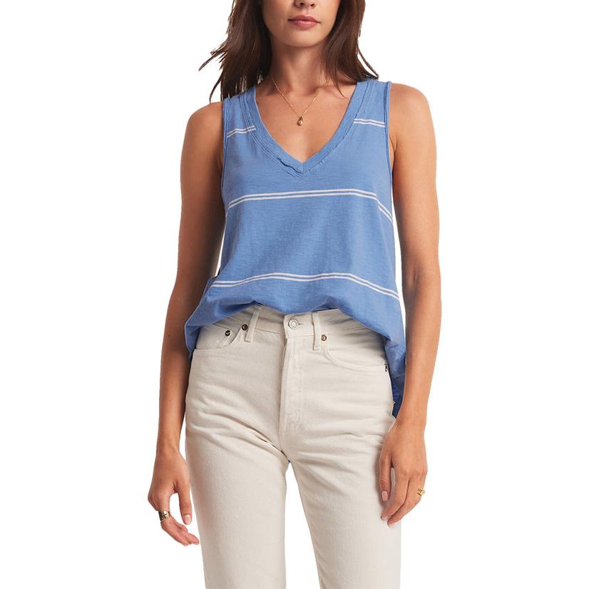 Z Supply Blue Isle Vagabond Twin Stripe Women's Tank