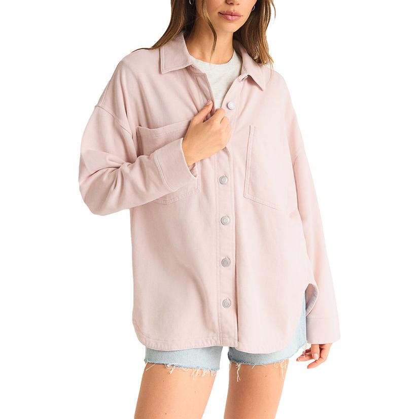 Z Supply Rose All Day Knit Denim Women's Jacket