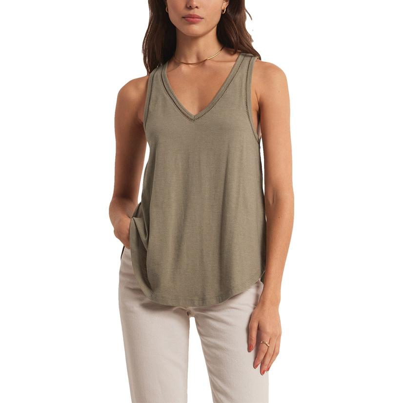 Z Supply Willow Vagabond Lace Trim Women's Tank