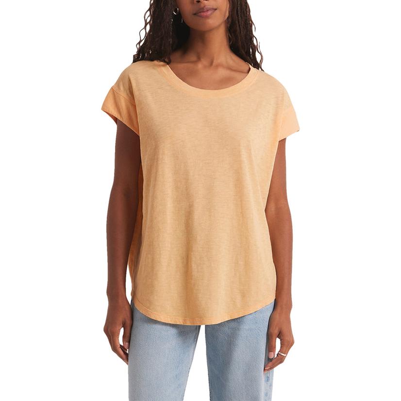 Z Supply Orange Laid Back Slub Women's Top