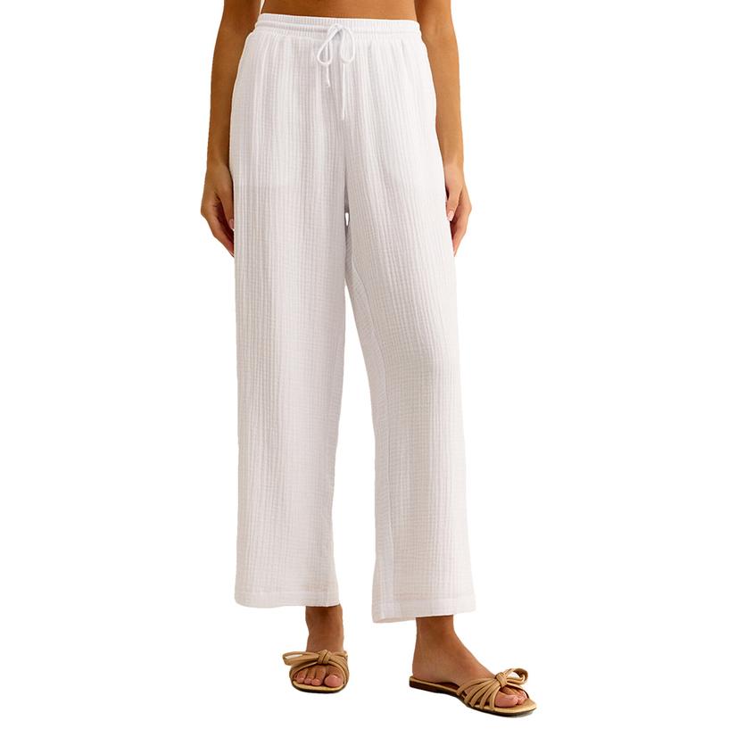 Z Supply White Bondi Gauze Women's Pant