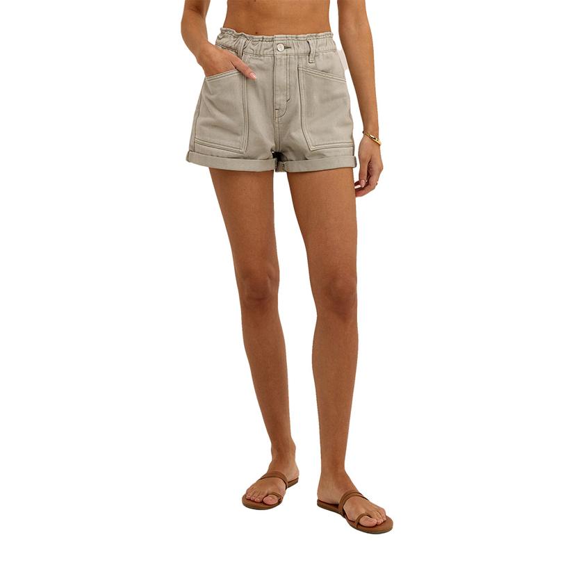 Z Supply Pale Jade Odin Denim Women's Short