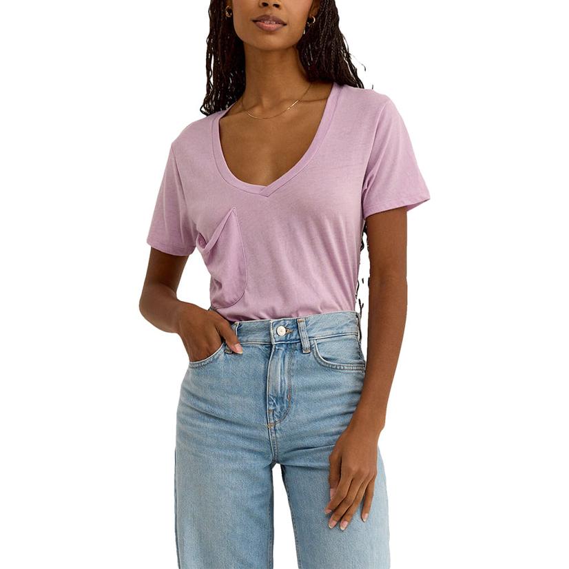 Z Supply Orchid Women's Pocket Tee