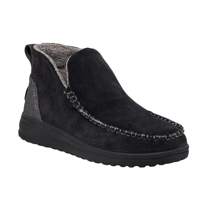 Hey Dude Black Denny Suede Women's Shoes