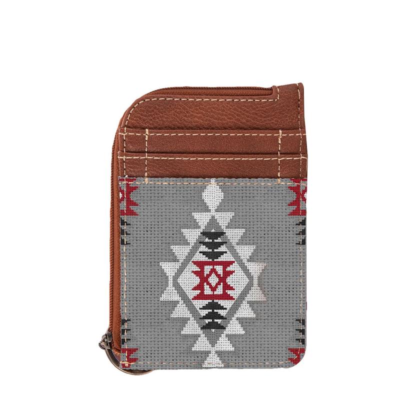 Wrangler Women's Lavender Southwestern Art Print Mini Zip Card Case