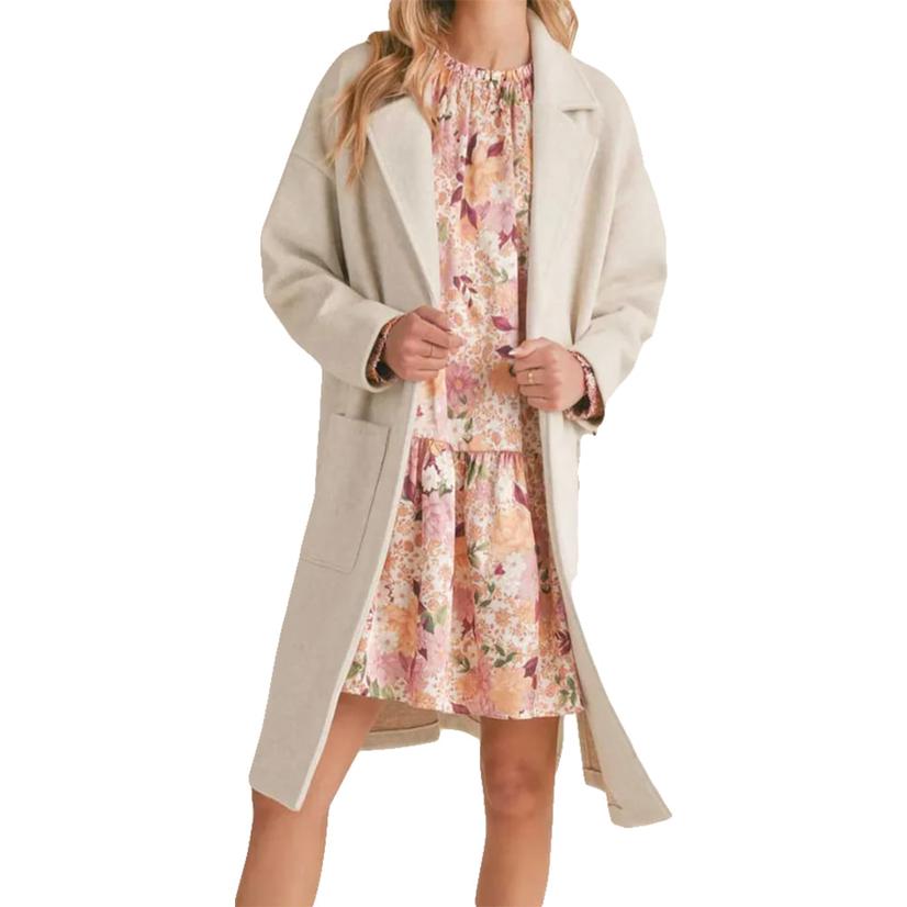 Sadie & Sage Hayley Cream Open Women's Coat