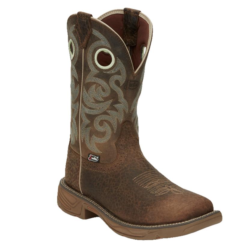 Justin Boots Stampede Rush Mocha Brown Men's Boot