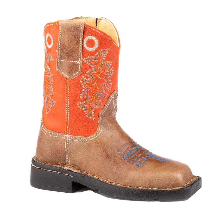 Roper Orange Stitched Boy's Boots