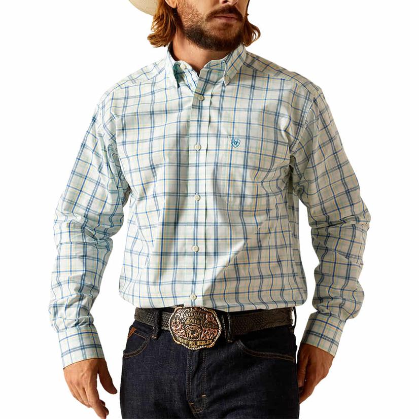 Ariat Pro Series Phelix Aqua Long Sleeve Button-Down Men's Shirt