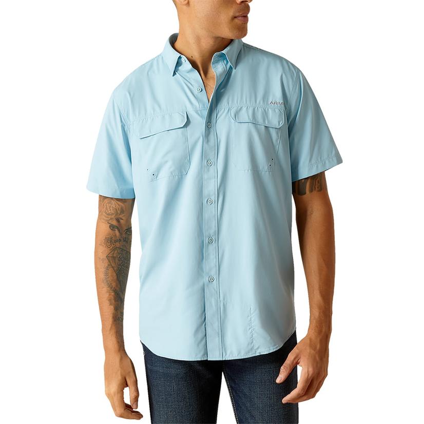 Ariat Fitted VentTEK Outbound Sky Short Sleeve Men's Shirt