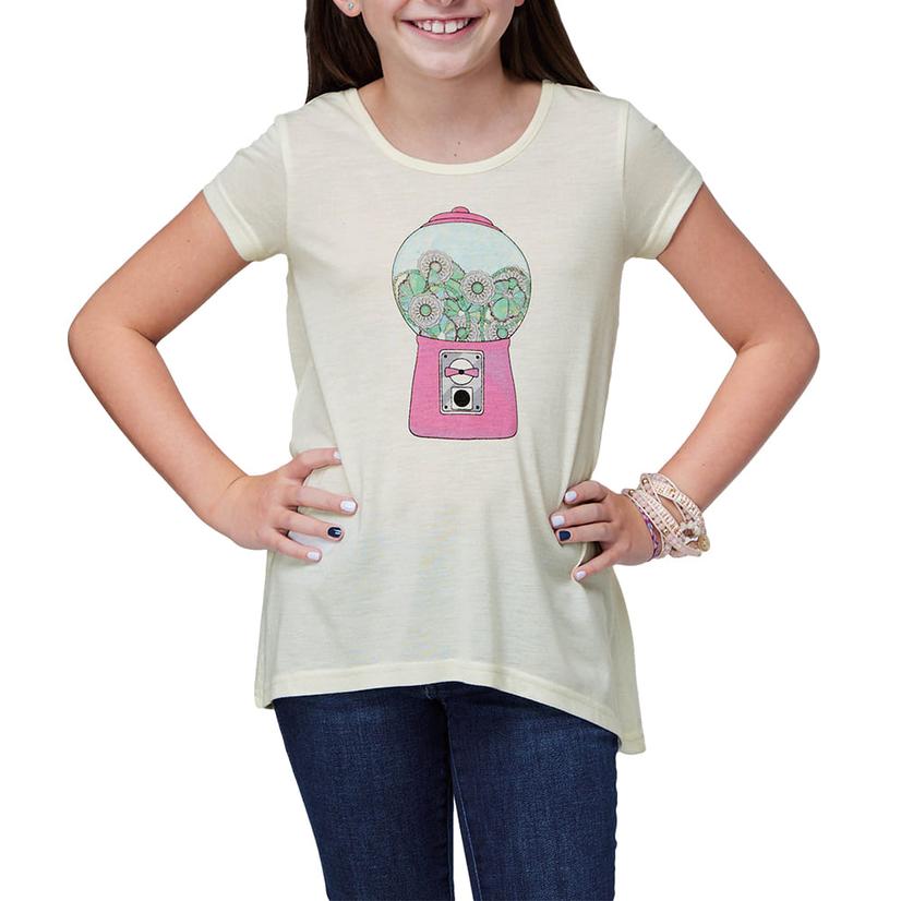 Roper 5 Star Girl's Candy Tee In White