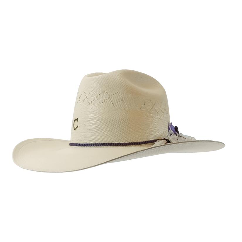 Charlie 1 Horse Natural Purple Haze Straw Hat