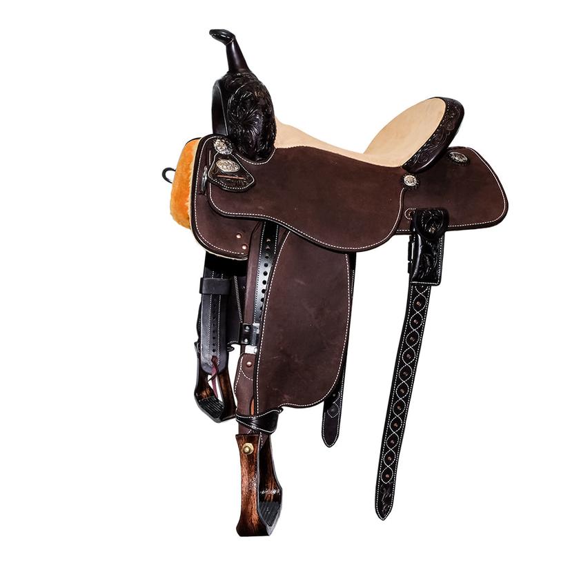 Martin Saddlery 66 BTR Chocolate Eighth Sunflower Tool 14" Barrel Saddle