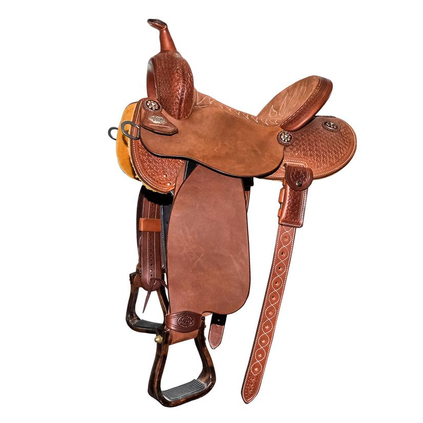 Martin Saddlery 66 BTR Chestnut Martin Basket Tool 13.5" Stitched Seat Barrel Saddle