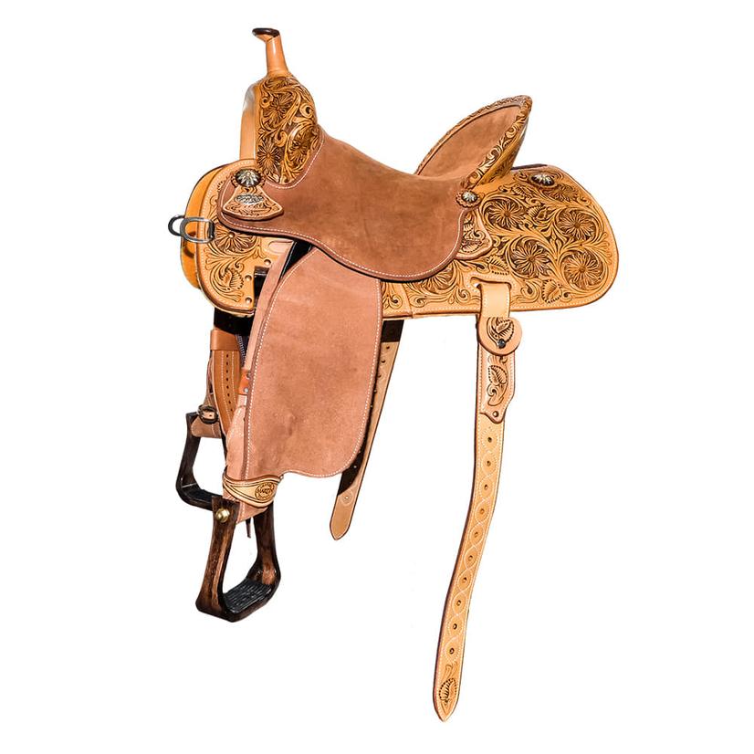 Martin Saddlery 71 Stingray Natural Half Sunflower Tool 14" Barrel Saddle