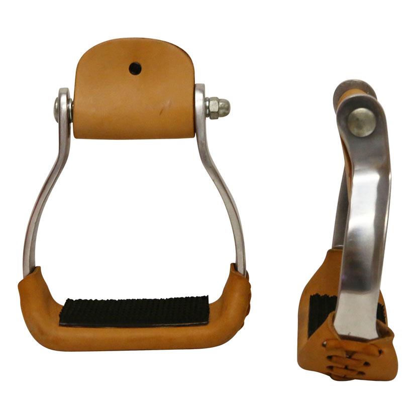 Aluminum Stirrups with Rubber Grip Pad