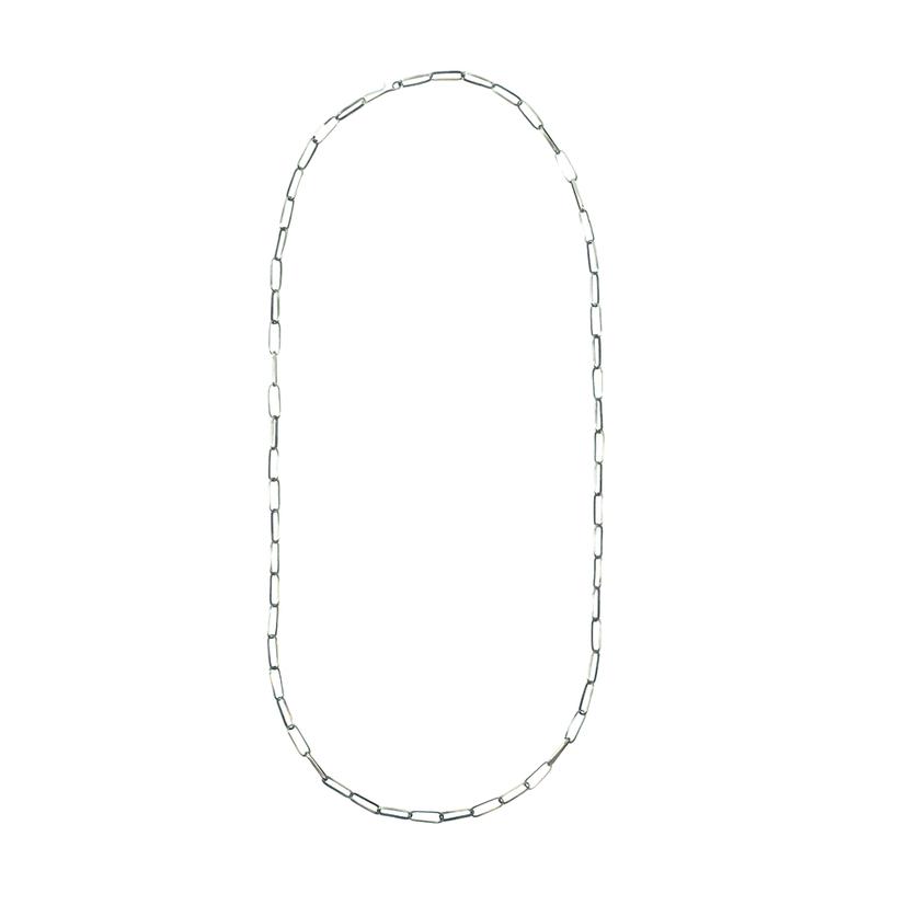 STT Silver Paper Clip Chain Women's Necklace