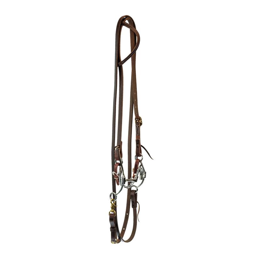 STT Roping Rein Slide Ear Bridle Set with STT "A" Port Hinged Correction Bit