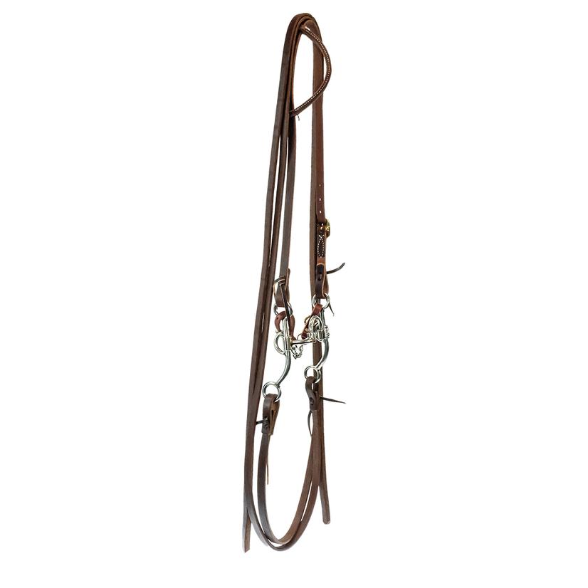 STT Split Rein Slide Ear Headstall Bridle Set with STT Medium Shank Correction Bit