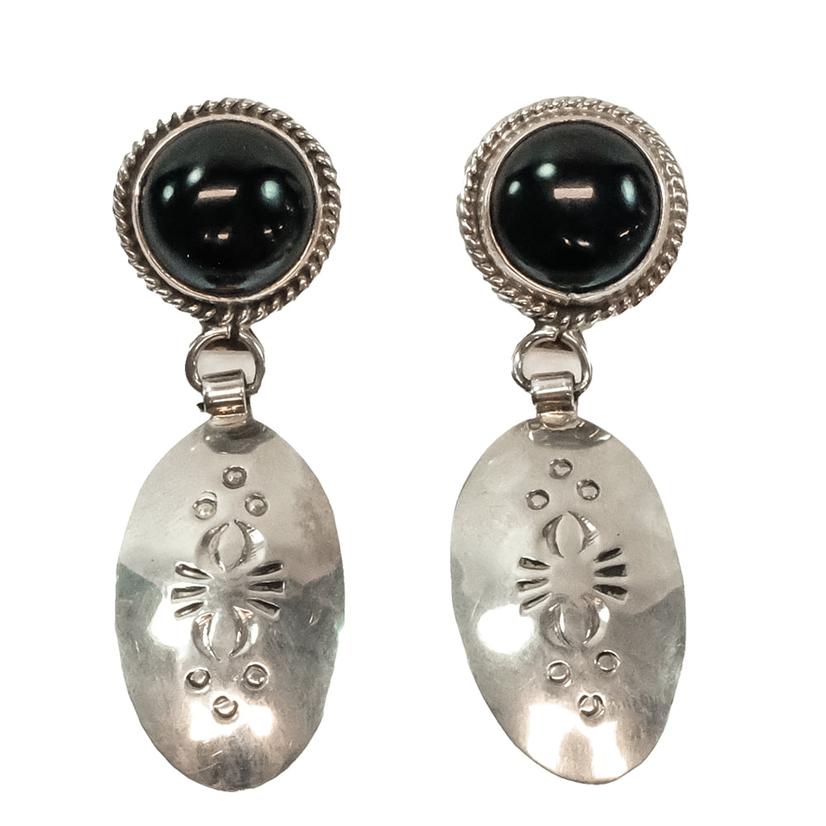 STT Silver Onyx Dangling Earring