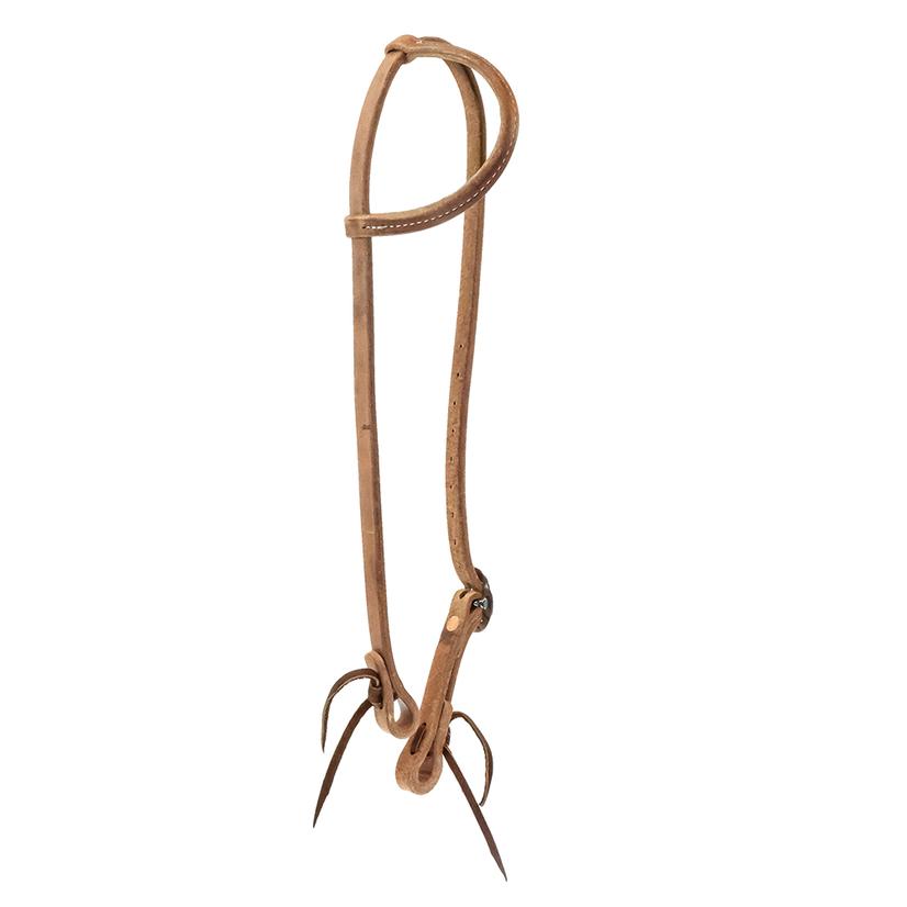 STT Saddle Shop 5/8" Premium Harness Leather Slip Ear Headstall with Stainless Cart Buckle