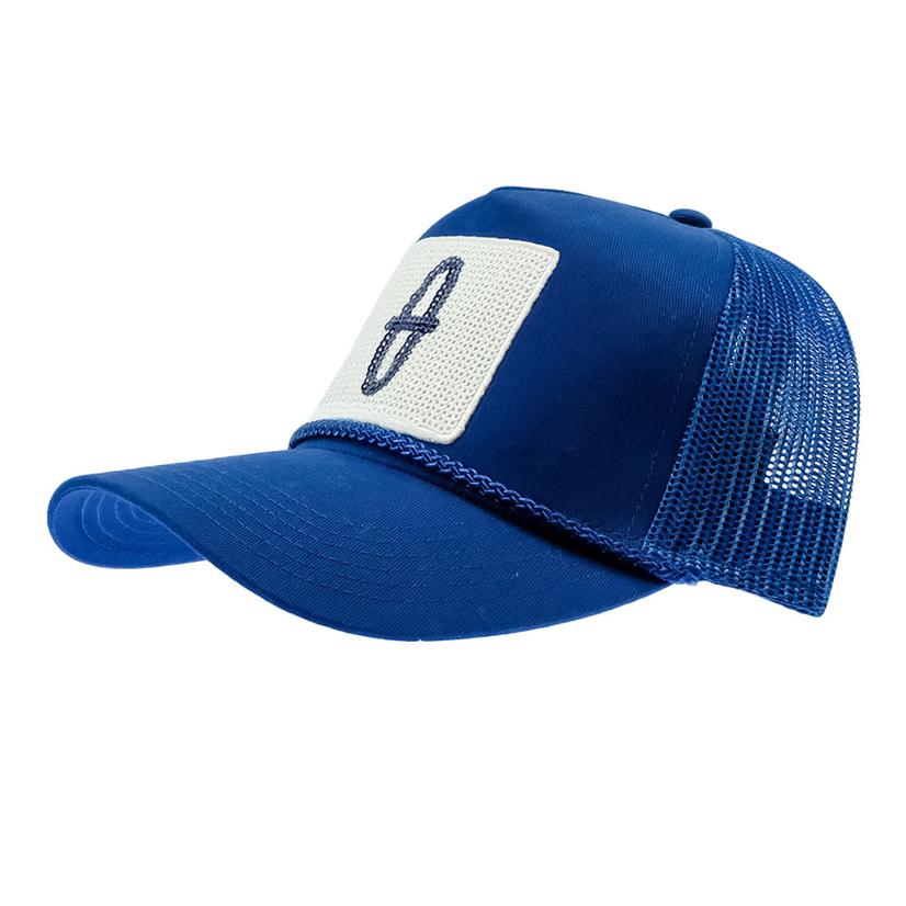 STT Bar Nothing Royal Blue Sequin Patch Mesh Back Cap