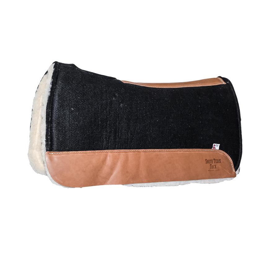 STT Contoured Black 1"x32"x31" Fleece Saddle Pad