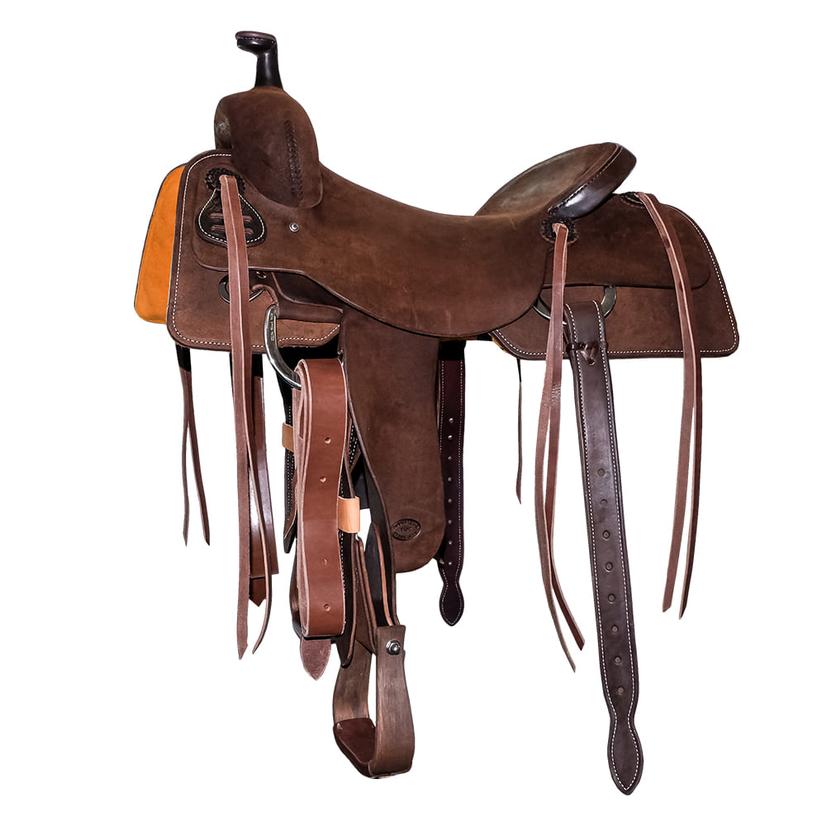 STT Chocolate Full Roughout Ranch Cutter Saddle