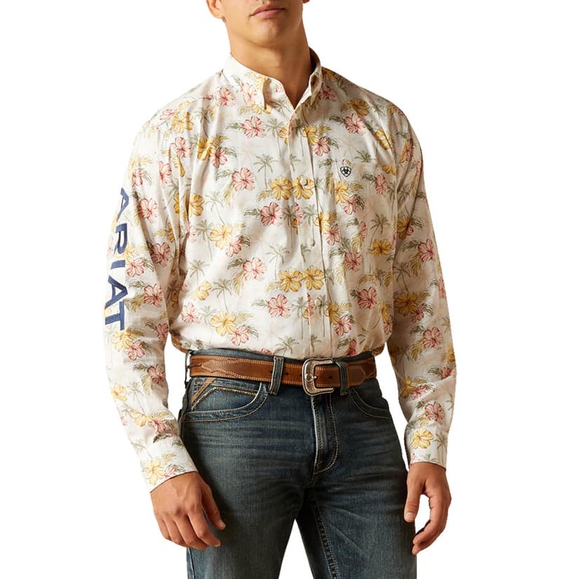 Ariat Team Charlie Long Sleeve Gardenia Men's Shirt