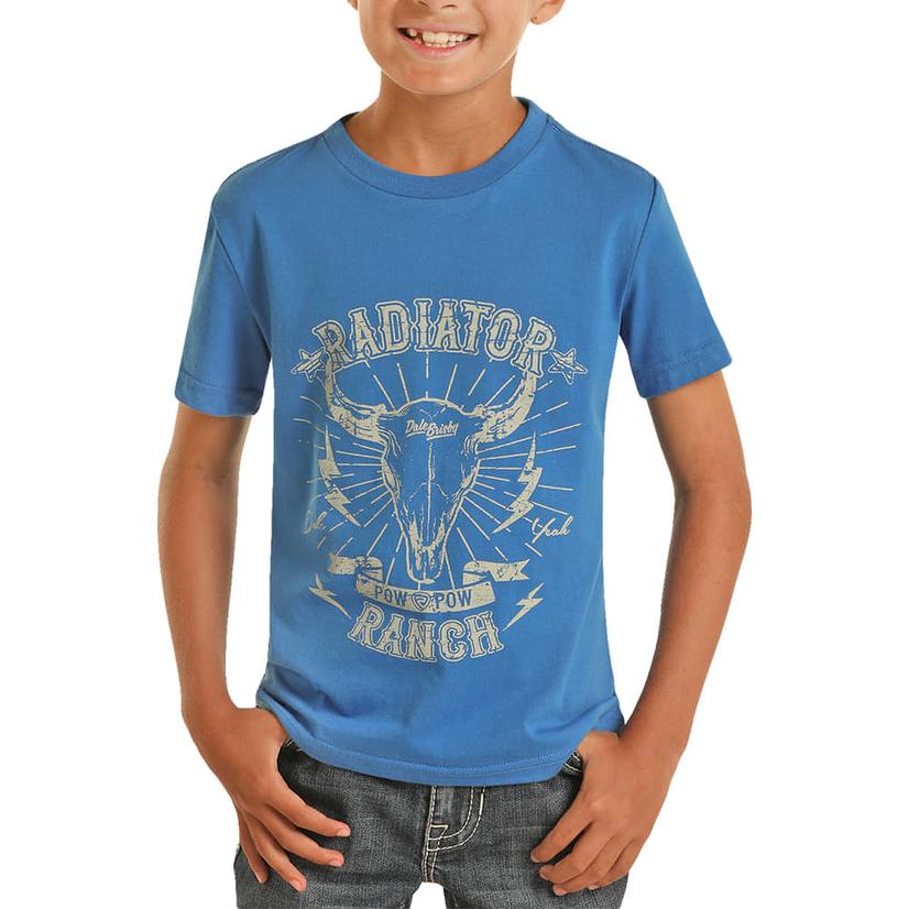 Rock & Roll Blue Dale Brisby Boy's Graphic T-Shirt