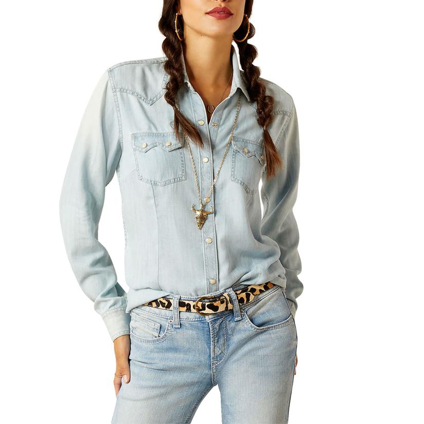 Ariat Blues Chambray Long Sleeve Snap Women's Shirt