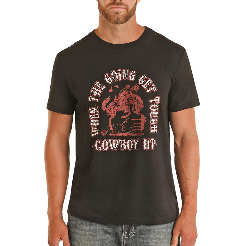 Rock & Roll Cowboy Black Short Sleeve Men's Graphic Tee