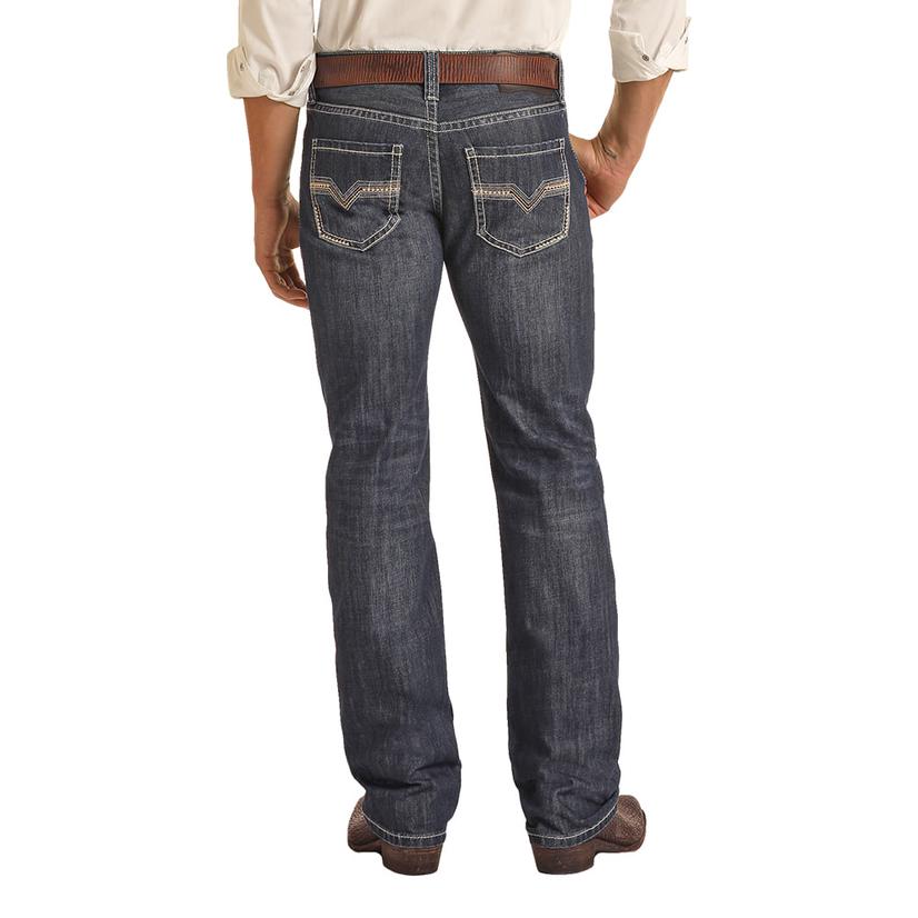 Rock & Roll Men's Jeans Raised Denim Pistol