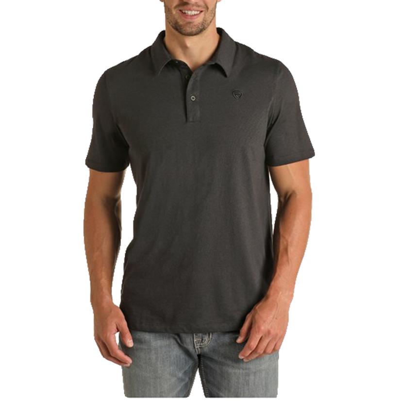 Rock & Roll Black Striped Men's Polo Shirt