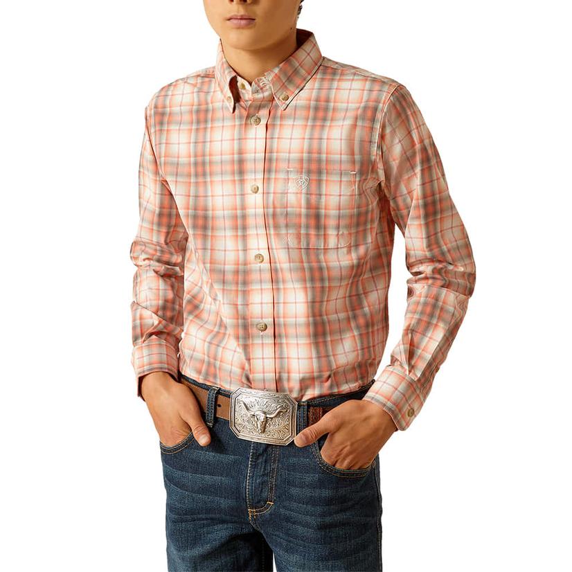 Ariat Run This Town Knox Buttondown Long Sleeve Boys Shirt