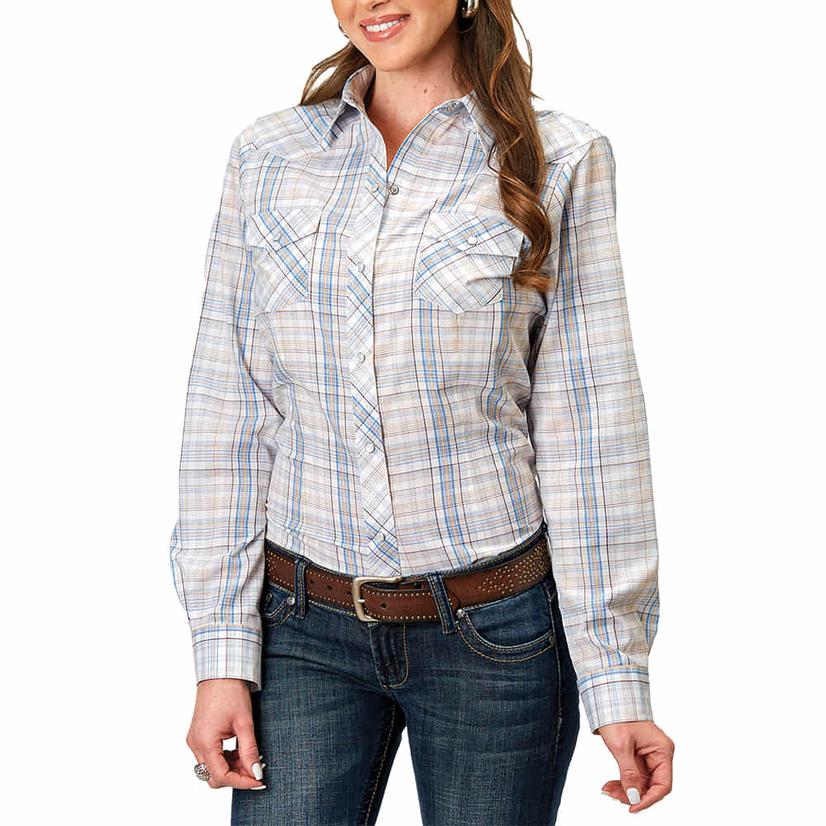 Roper Multicolor Plaid Long Sleeve Pearl Snap Women's Shirt