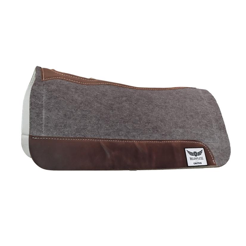 Cactus Saddlery Relentless Orthopedic Gel Wool Felt Saddle Pad - 3/4" Grey 31 x 30