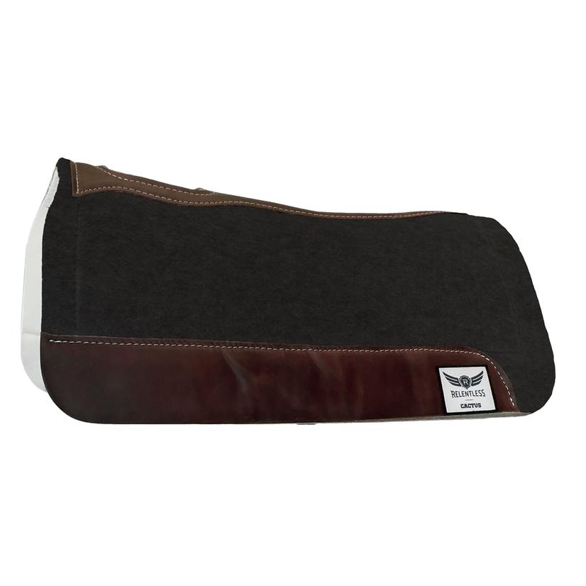 Cactus Saddlery Relentless Orthopedic Gel Wool Felt Saddle Pad - 3/4" Black 31 x 30