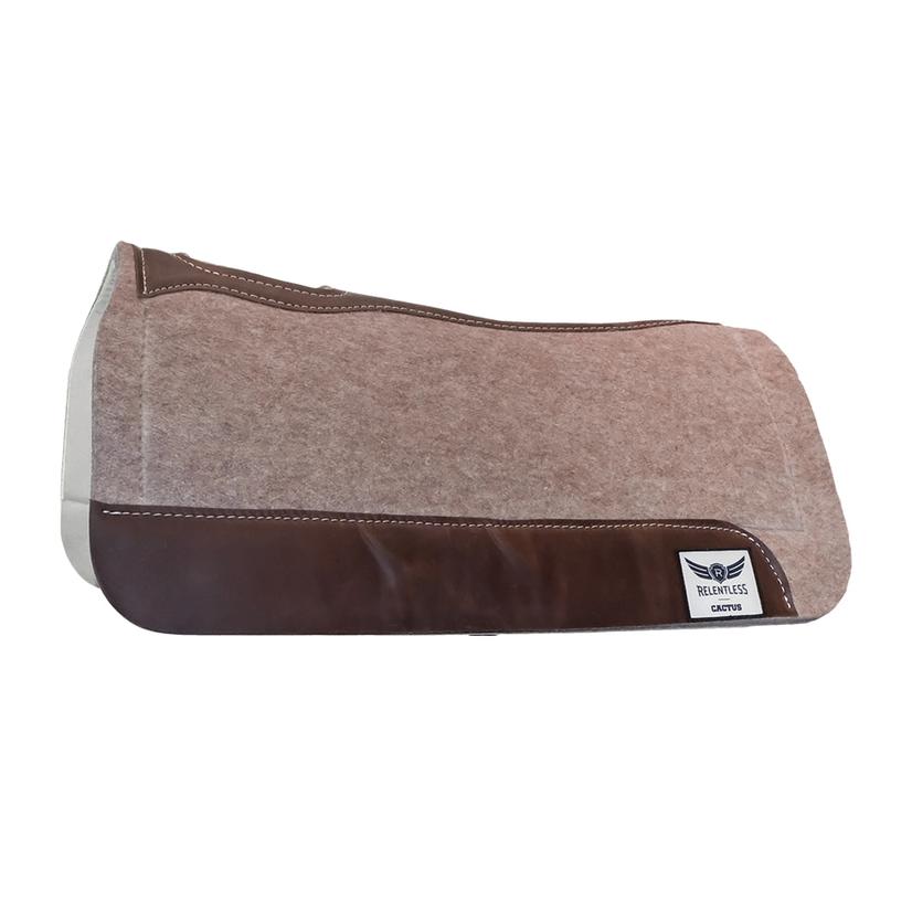 Cactus Saddlery Relentless Orthopedic Gel Wool Felt Saddle Pad - 3/4" Tan 31 x 30