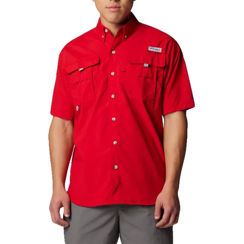 Columbia Bahama II Red Spark Men's Short Sleeve Shirt