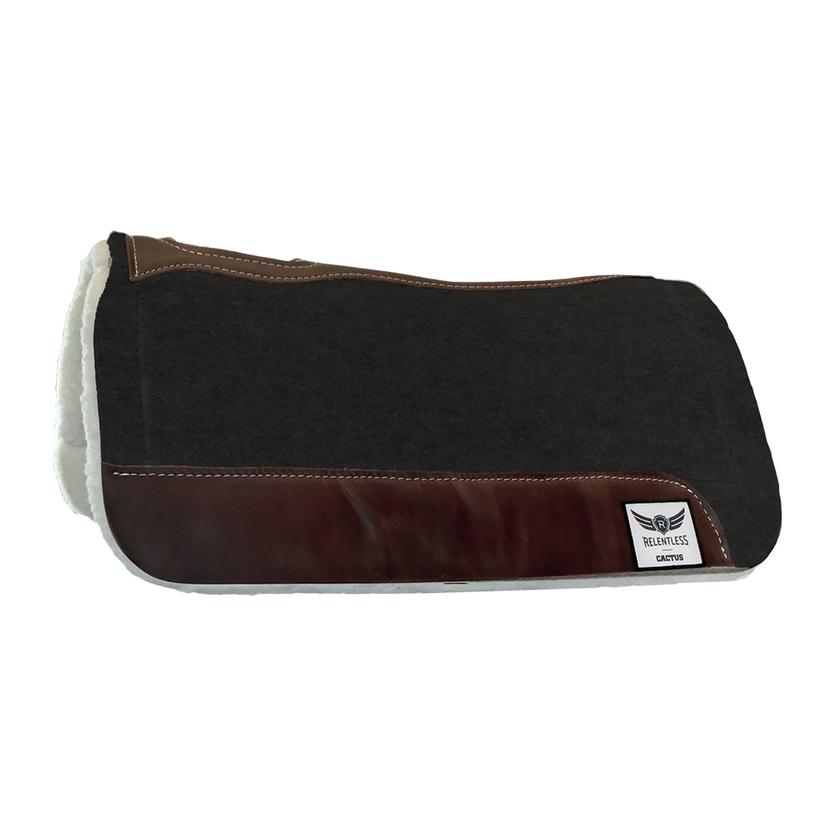 Cactus Saddlery Relentless Extreme Gel Wool Felt Fleece Saddle Pad - 3/4" Black 31 x 30