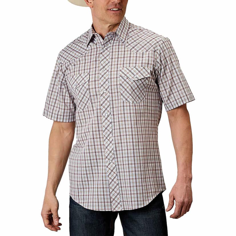 Roper Plaid Short Sleeve Pearl Snap Men's Shirt