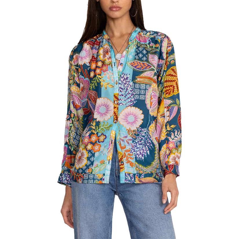 Johnny Was Women's Multicolor Wild Kalani Blouse