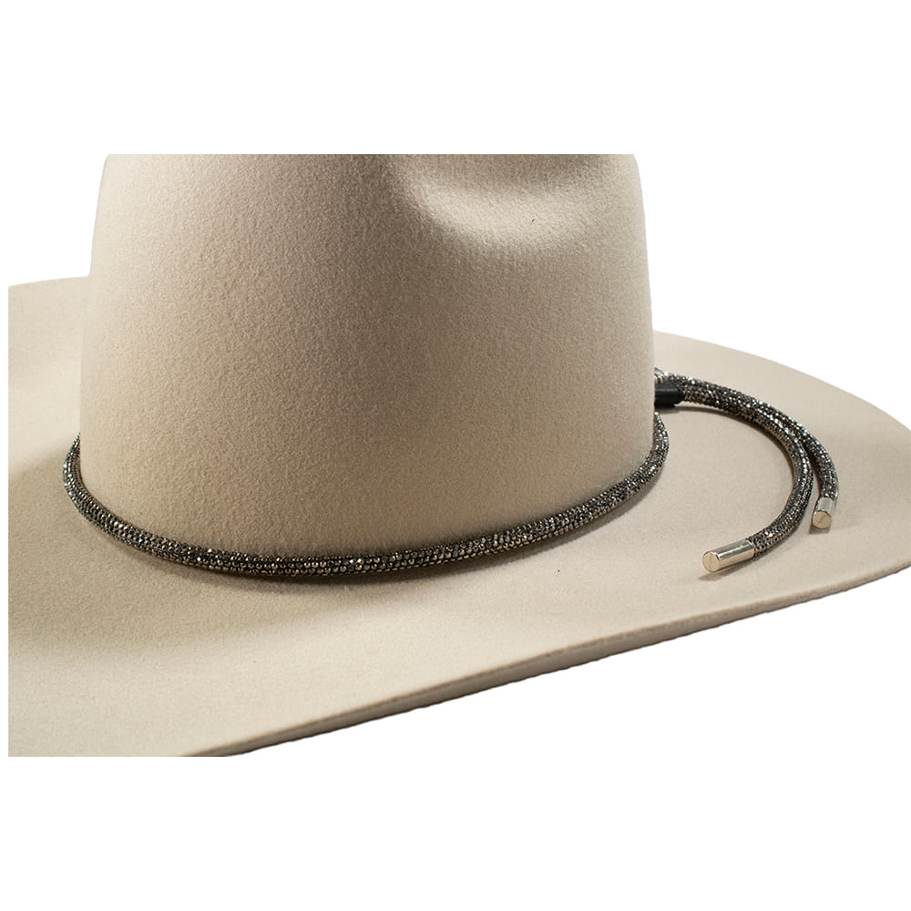 3D Belt Hats 3D Black Rhinestoned Band 1/4" Headband