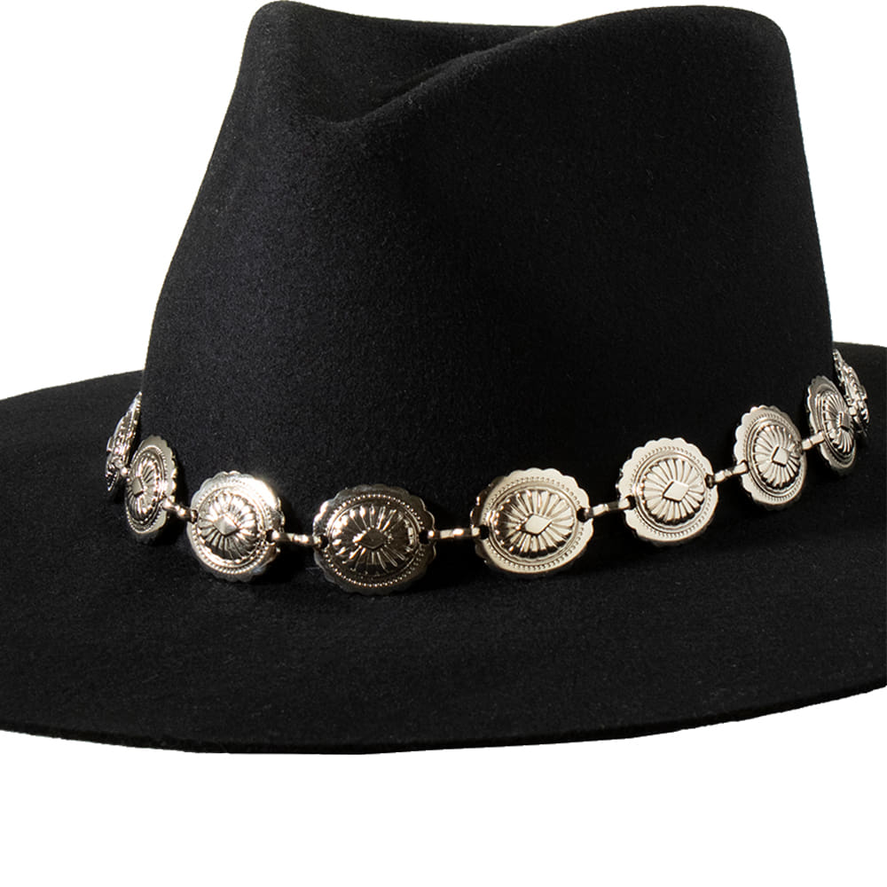3D Belt Hats 3D Silver Western 1" Concho Hatband