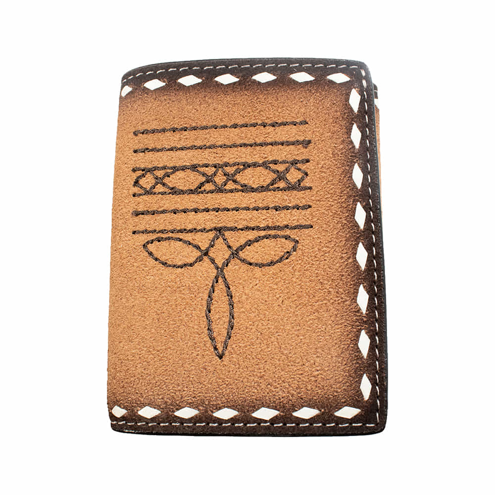 3D Belt Other 3D Belts Men’s Trifold Style Boot Stitch Buck Lace Wallet