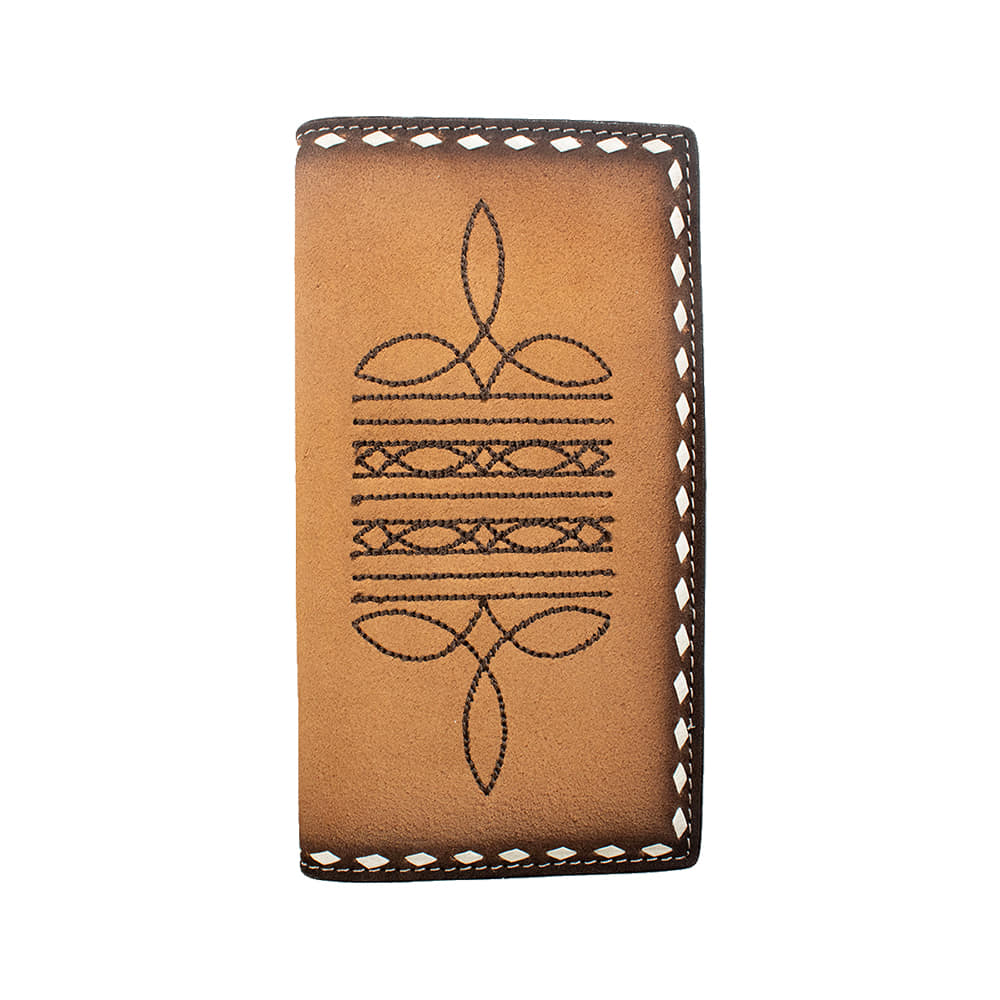 3D Belt Other 3D Mens Rodeo Style Wallet Boot Stitch Buck Lace Brown